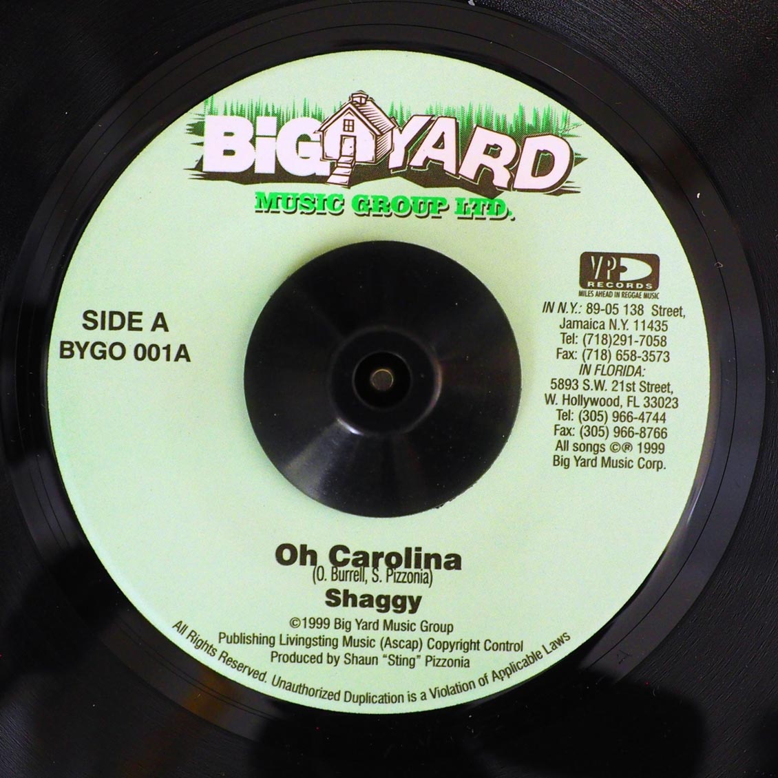 Shaggy - Oh Carolina  /  Bajja Jedd - Bedwork Sensation (rhythm: "Shaggy - Oh Carolina") [New Vinyl Record 7" Single]