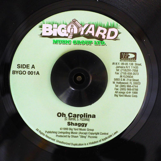 Shaggy - Oh Carolina  /  Bajja Jedd - Bedwork Sensation (rhythm: "Shaggy - Oh Carolina") [New Vinyl 7"]