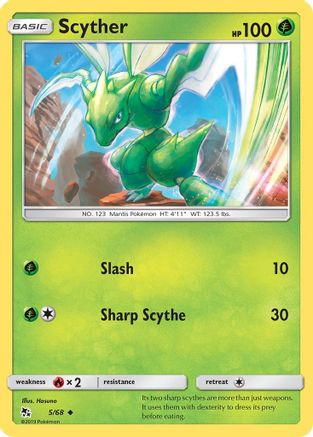 Scyther 005/68 - Hidden Fates Reverse Holofoil