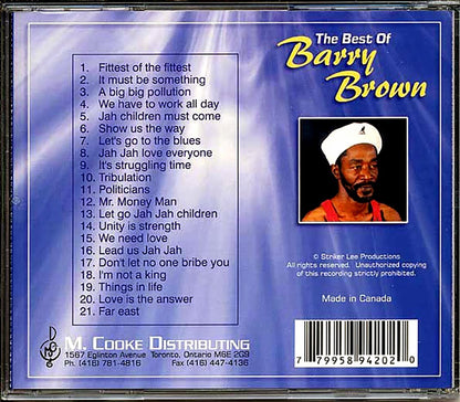 Barry Brown - Best Of Barry Brown (21 tracks) [New CD]