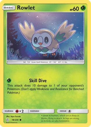 Rowlet 018/236 - SM  Cosmic Eclipse