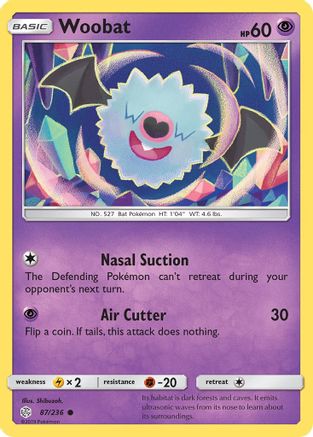 Woobat 087/236 - SM  Cosmic Eclipse