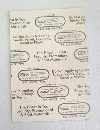 Fleetwood Mac Behind the Mask World Tour 1990 Backstage Pass OTTO
