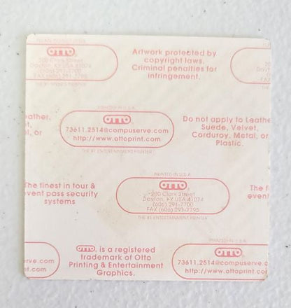 Bon Jovi It ain't Over til the Fat Lady Sings Tour 1993 Backstage Pass OTTO