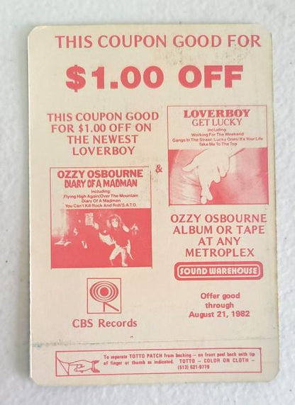 Foreigner Radio Promo Tour 1982 Dallas Tx Backstage Pass