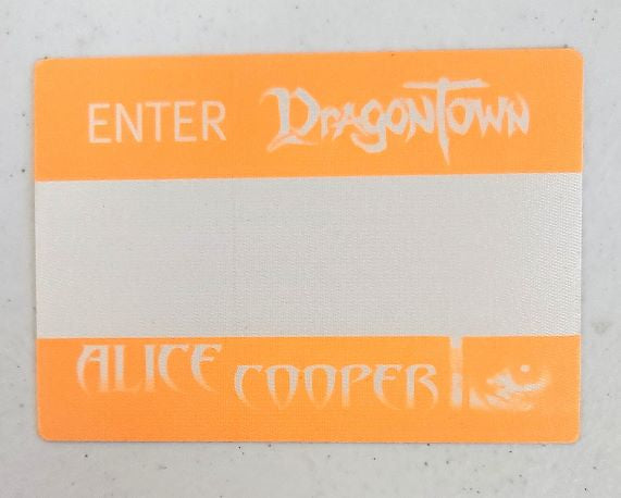 Alice Cooper Enter Dragontown Tour 2002 Backstage Pass Orange OTTO