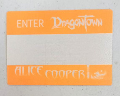 Alice Cooper Enter Dragontown Tour 2002 Backstage Pass Orange OTTO