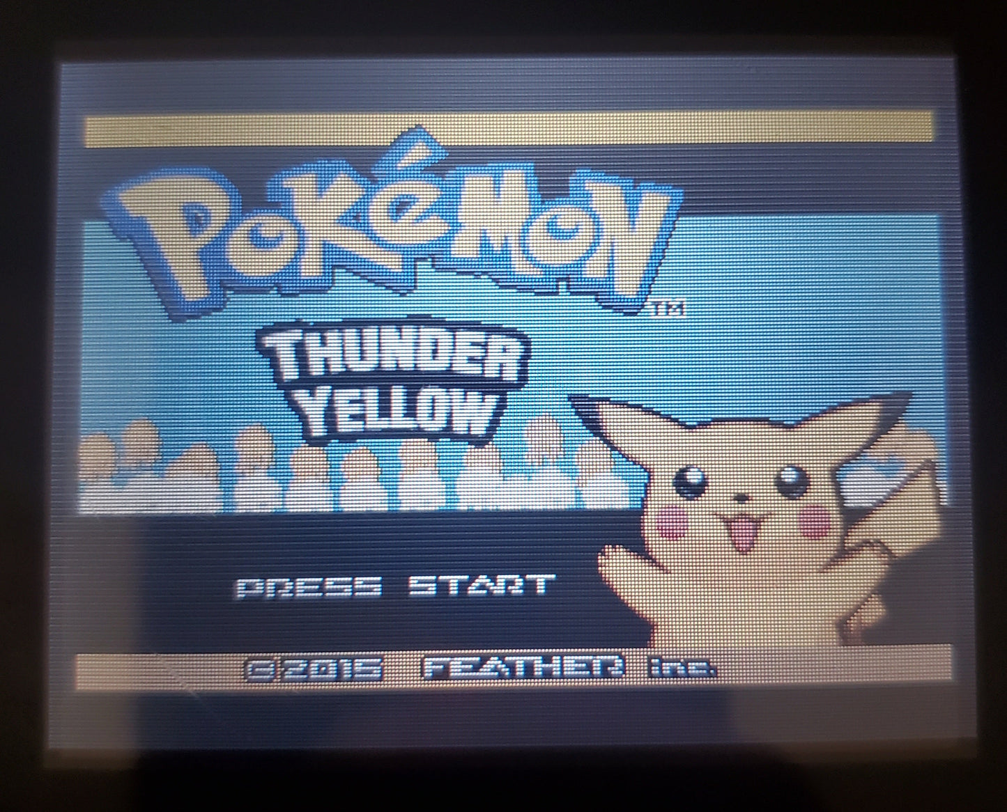 Pokemon Thunder Yellow GBA ROM Hack Video Game Custom Gameboy Advance