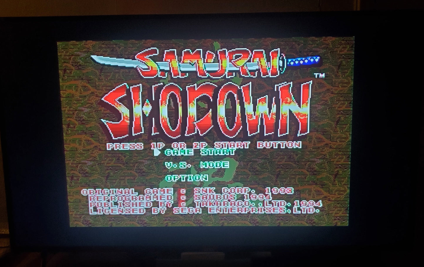 Samurai Shodown Sega Genesis Mega Drive Video Game Cartridge 1994