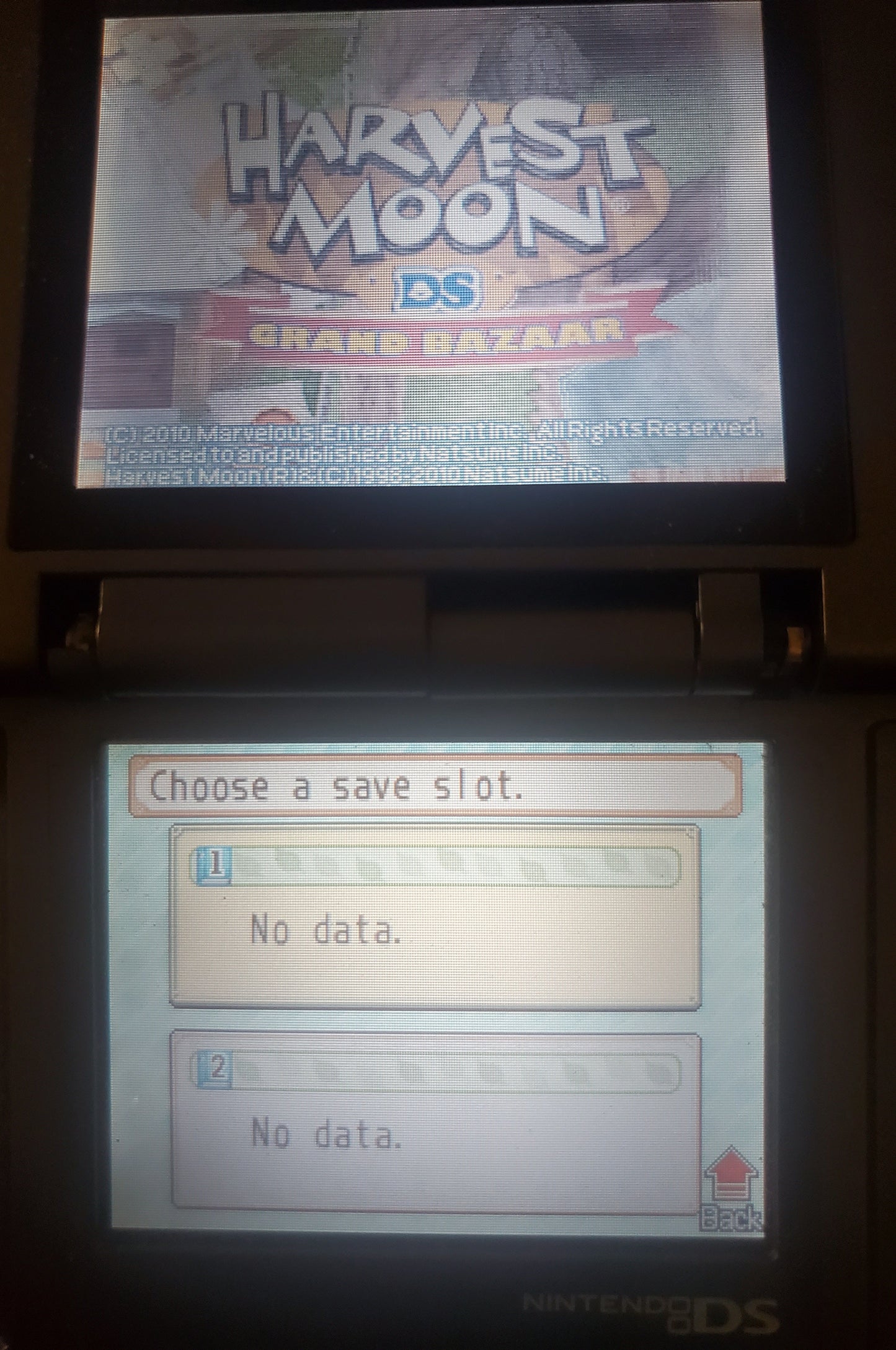 Harvest Moon DS Grand Bazaar NDS Video Game Cartridge Nintendo DS 2010