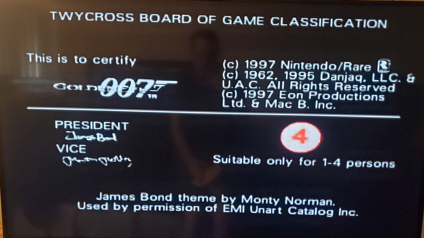 Goldeneye 007 N64 Nintendo 64 Video Game Cartridge 1997