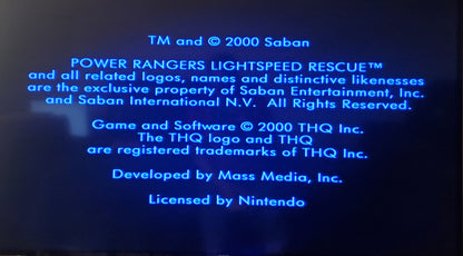 Power Rangers Lightspeed Rescue N64 Nintendo 64 Video Game 2000