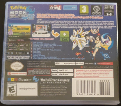 Pokemon Moon Black 2 NDS Video Game Nintendo DS with Box ROM Hack