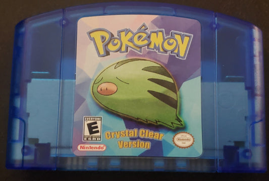 Pokemon Crystal Clear N64 Nintendo 64 Video Game Cartridge ROM Hack