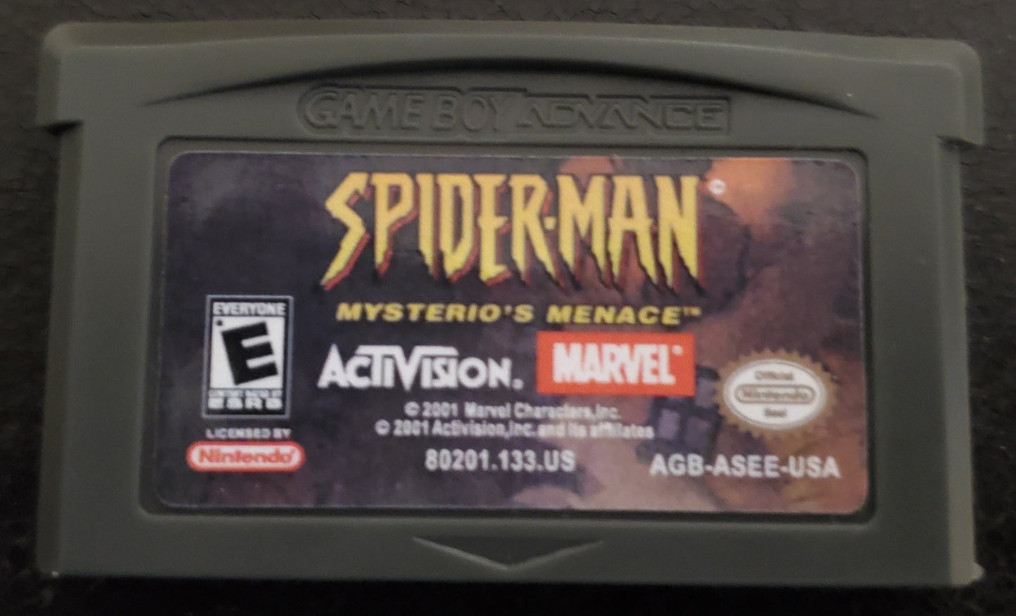 Spider-Man Mysterio's Menace GBA Video Game Boy Advance Nintendo 2001