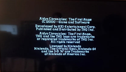 Aidyn Chronicles The First Mage N64 Nintendo 64 Video Game 2001