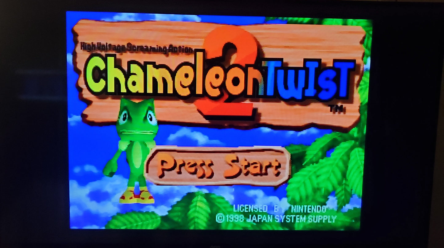 Chameleon Twist 2 N64 Nintendo 64 Video Game Cartridge 1999