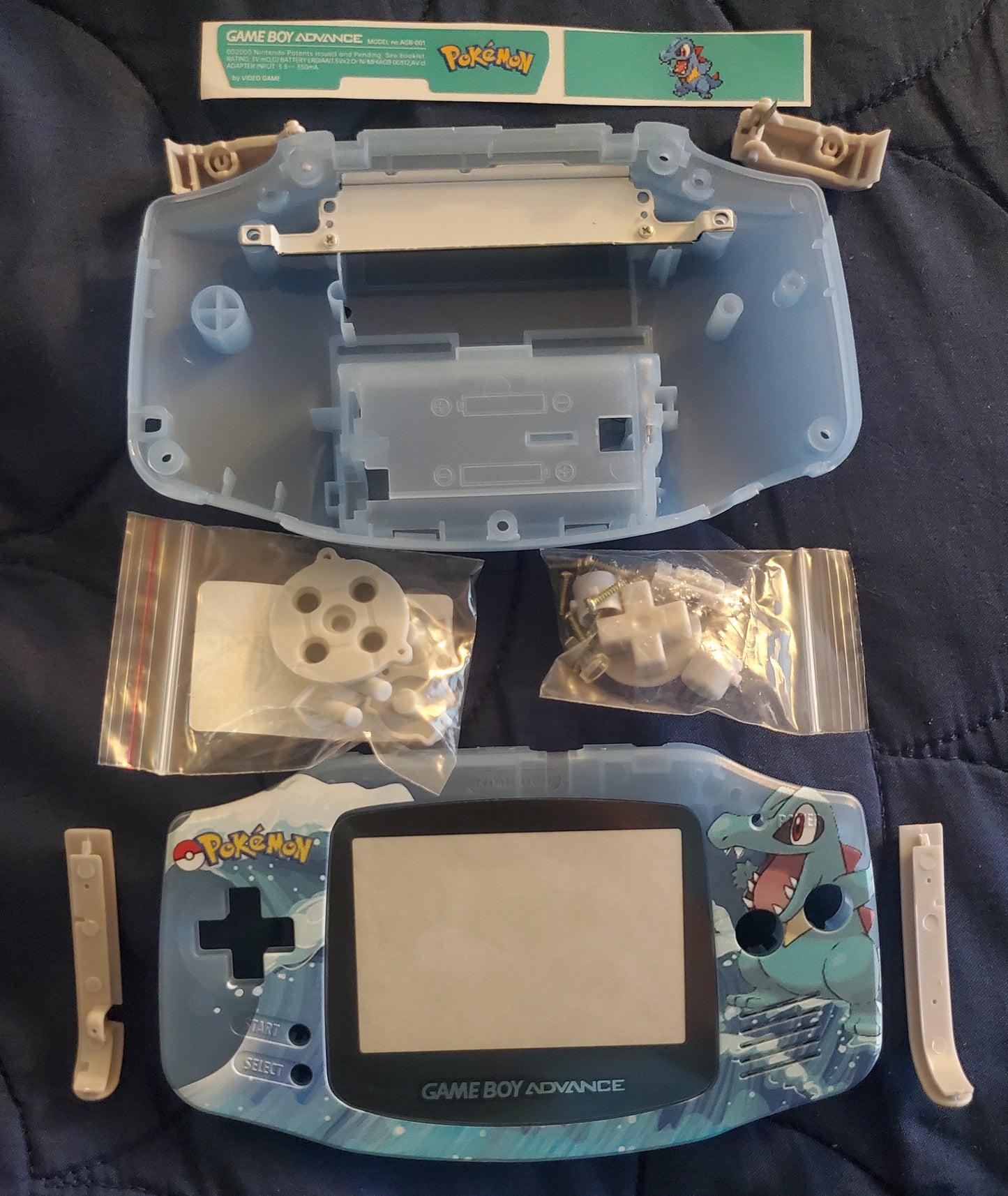 GBA Game Boy Advance Case Replacement Shell Full Housing Pokemon