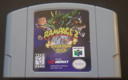 Rampage 2: Universal Tour N64 Nintendo 64 Video Game Cartridge 1999