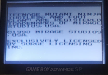 TMNT Fall Of The Foot Clan GB Video Game Catridge Gameboy 1990