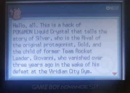 Pokemon Silver Rival GBA ROM Hack Video Game Boy Advance