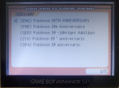 Pokemon 10th Anniversary Distribution Cartridge GBA Game Boy Advance