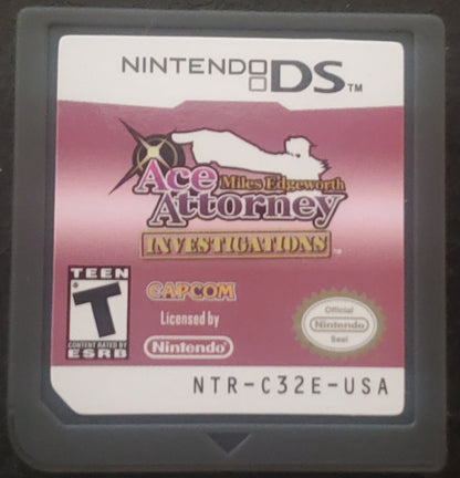 Ace Attorney Investigations Miles Edgeworth NDS Video Game Nintendo DS