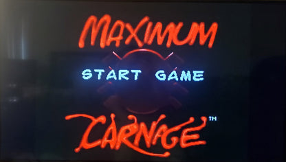 Spider-Man and Venom Maximum Carnage SNES Video Game Super Nintendo 1995