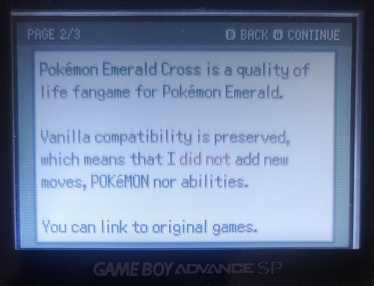 Pokemon Emerald Cross GBA Pokemon ROM Hack Video Game Boy Advance
