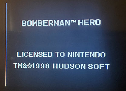 Bomberman Hero N64 Nintendo 64 Video Game Cartridge 1998