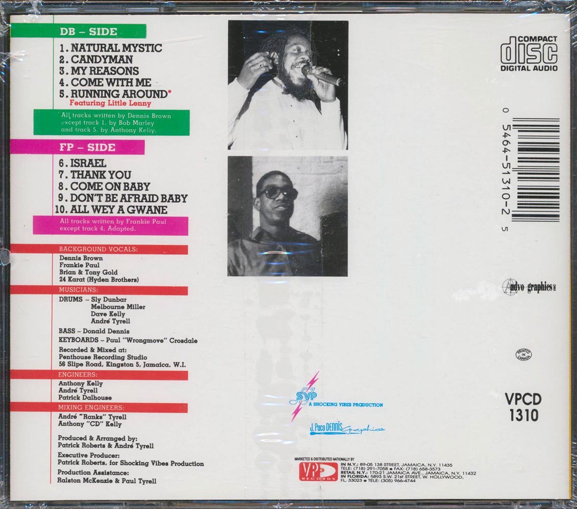 Dennis Brown, Frankie Paul - Hotter Flames [New CD]