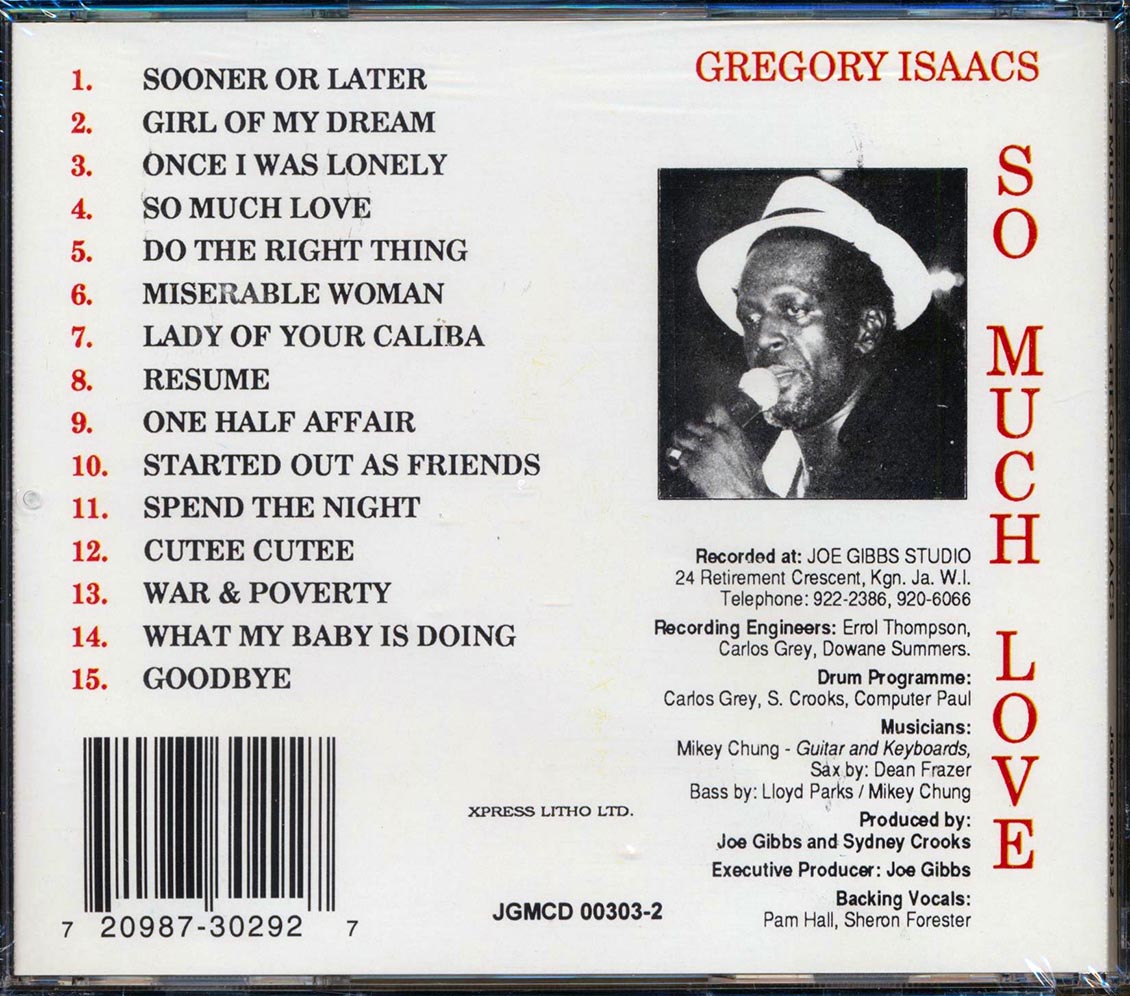 Gregory Isaacs - So Much Love [New CD]
