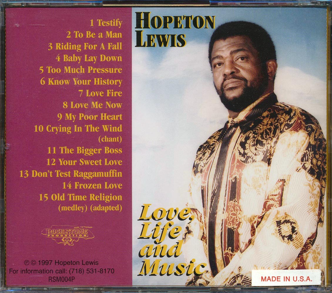 Hopeton Lewis - Love Life And Music [New CD]
