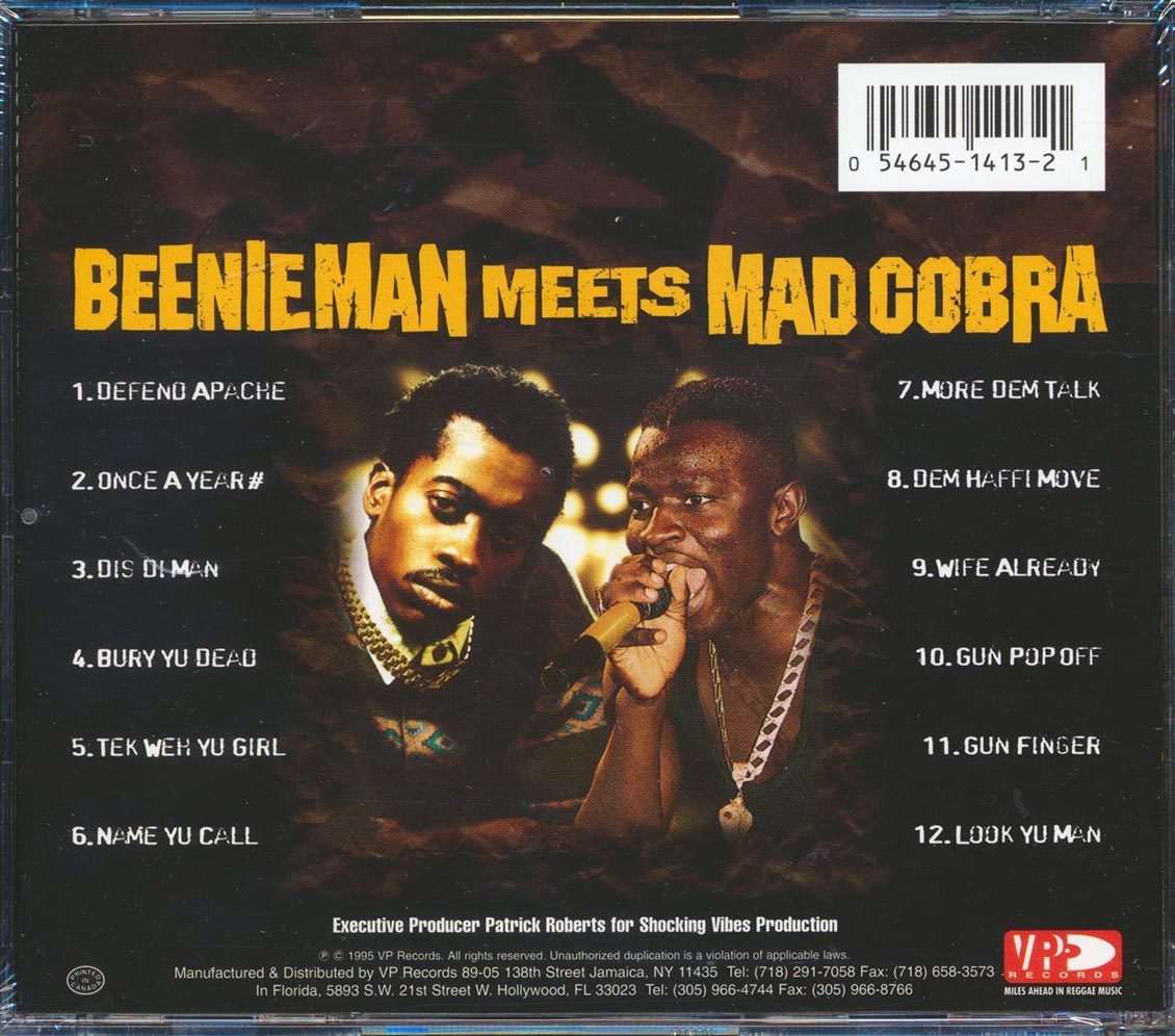 Beenie Man, Mad Cobra - Beenie Man Meets Mad Cobra [New CD]