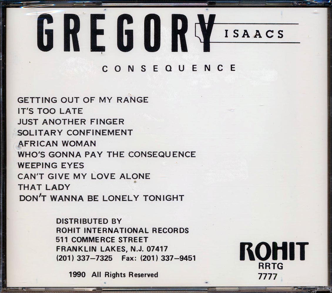 Gregory Isaacs - Consequence [New CD]