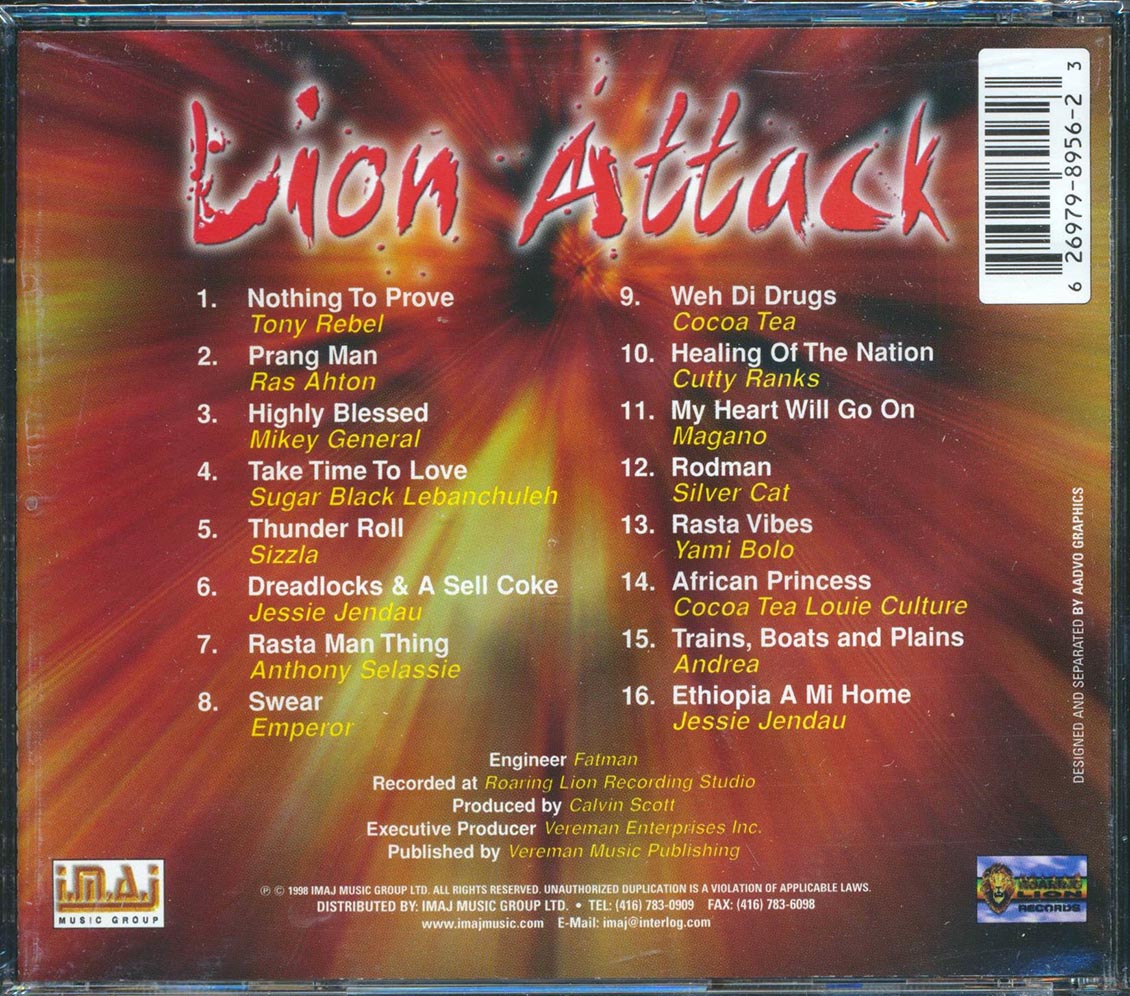 Tony Rebel, Cocoa Tea, Yami Bolo, Mikey General, Etc. - Lion Attack [New CD]