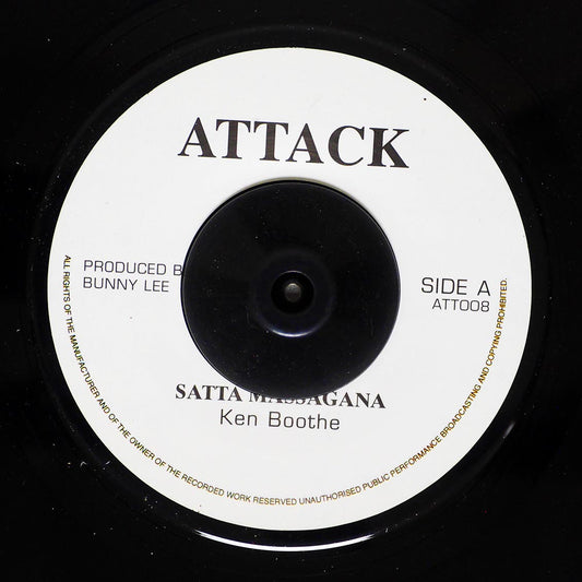 Ken Boothe - Satta Massagana  /  I Roy - Satta (rhythm: "Satta Massagana") (UK press) [New Vinyl Record 7" Single]