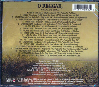 Ken Boothe, Maytones, Lloyd Robinson, Delroy Wilson, Etc. - O Reggae, Where Art Thou? (20 tracks) [New CD]