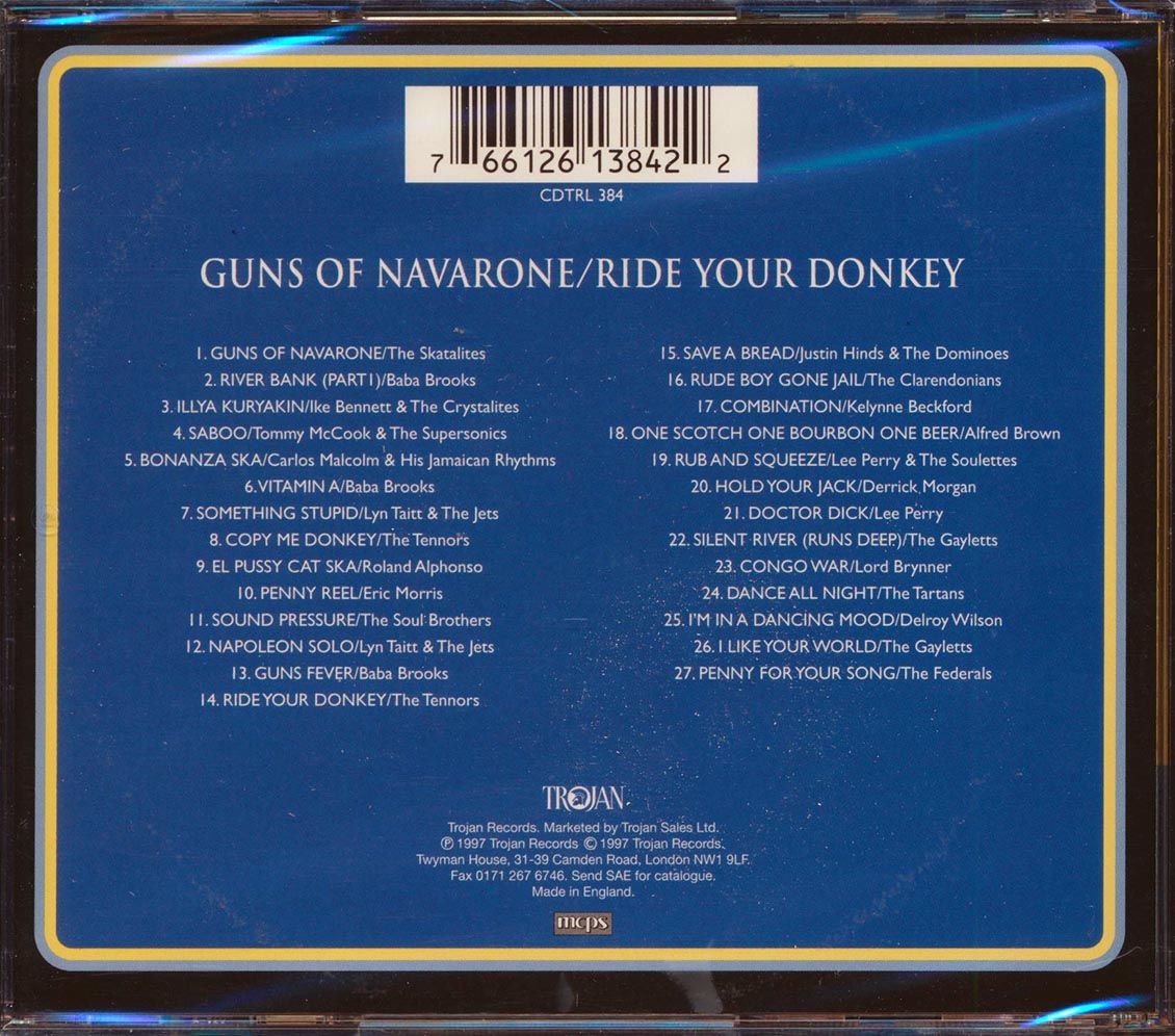 Skatalites, Lynn Taitt, The Tartans, The Federals, Etc. - Guns Of Navarone + Ride Your Donkey (2 albums on 1 CD) (27 tracks) [New CD]