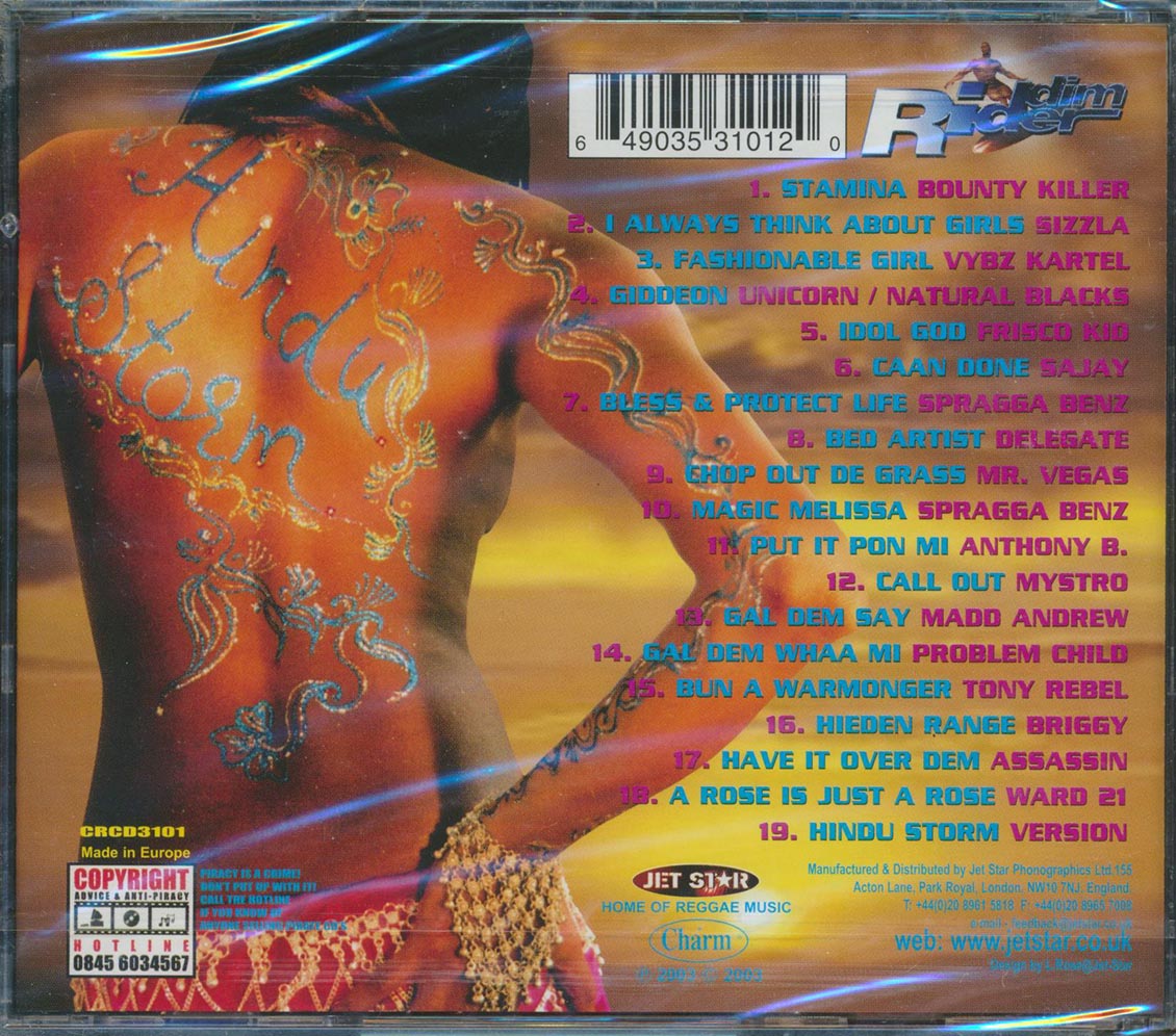 Sizzla, Tony Rebel, Natural Black, Etc. - Riddim Rider: Hindu Storm (rhythm: "Hindu Storm") [New CD]