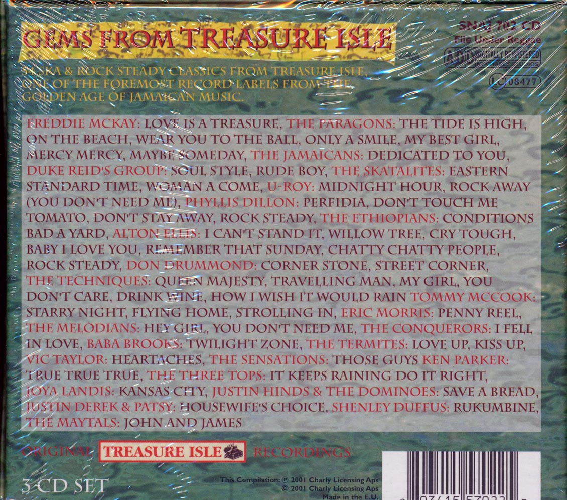 Alton Ellis, The Paragons, Phyllis Dillon, The Skatalites, Etc. - Gems From Treasure Isle (54 tracks) (3xCD) (box set) [New CD]