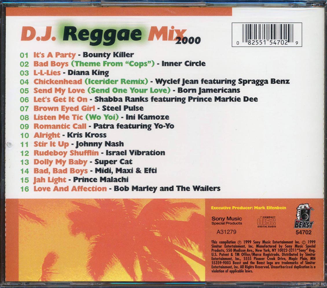 Super Cat, Inner Circle, Bob Marley, Israel Vibration, Etc. - DJ Reggae Mix 2000 [New CD]