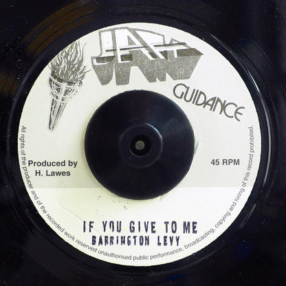 Barrington Levy - If You Give To Me  /  Roots Radics - Version [New Vinyl 7"]