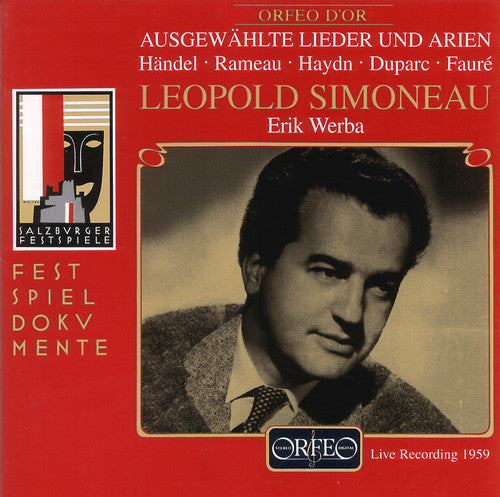 Leopold Simoneau - Songs: Salzburger Liederabend Music CD