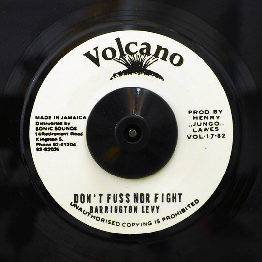 Barrington Levy - Don't Fuss Nor Fight (Sweet Reggae Music)  /  Version (rhythm: "Barrington Levy - Sweet Reggae Music") [New] [New Vinyl 7"]