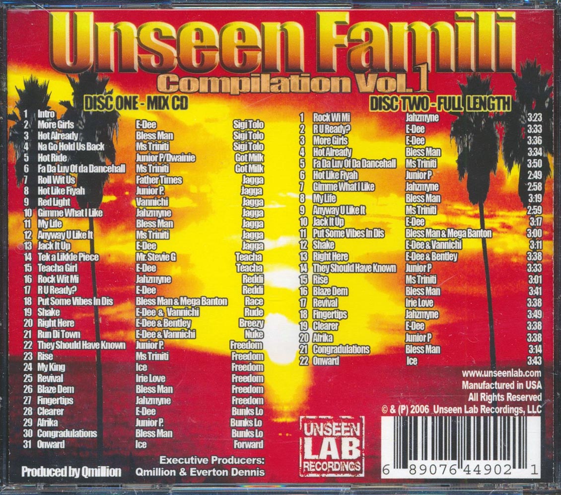 Various - Unseen Family Compilation Volume 1 (53 tracks) (2xCD) [New CD]