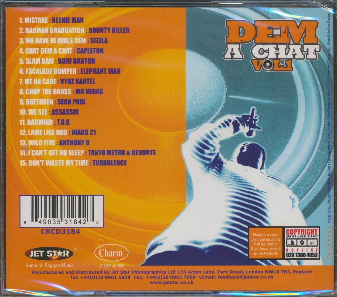 Sean Paul, Sizzla, Buju Banton, Etc. - Dem A Chat Volume 1 [New CD]