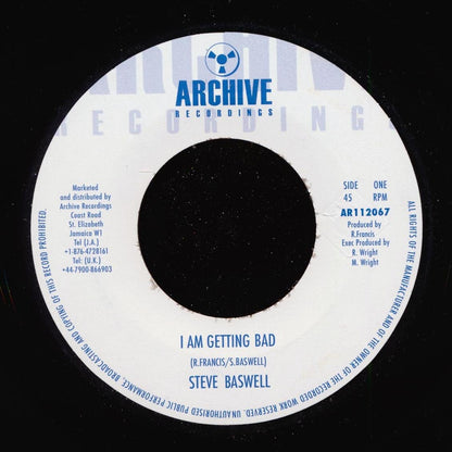 Steve Baswell - I Am Getting Bad  /  Phase One All Stars - I Am Getting Bad (UK press) [New Vinyl 7"]