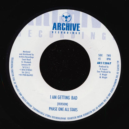 Steve Baswell - I Am Getting Bad  /  Phase One All Stars - I Am Getting Bad (UK press) [New Vinyl 7"]
