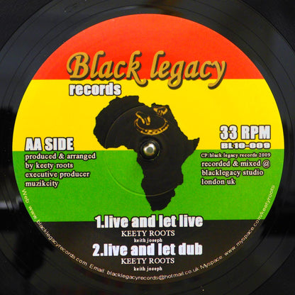 Keety Roots - Faith In Jah; Keety Roots - Jah Dub  /  Keety Roots - Live And Let Live; Keety Roots - Live And Let Dub [New Vinyl 10"]